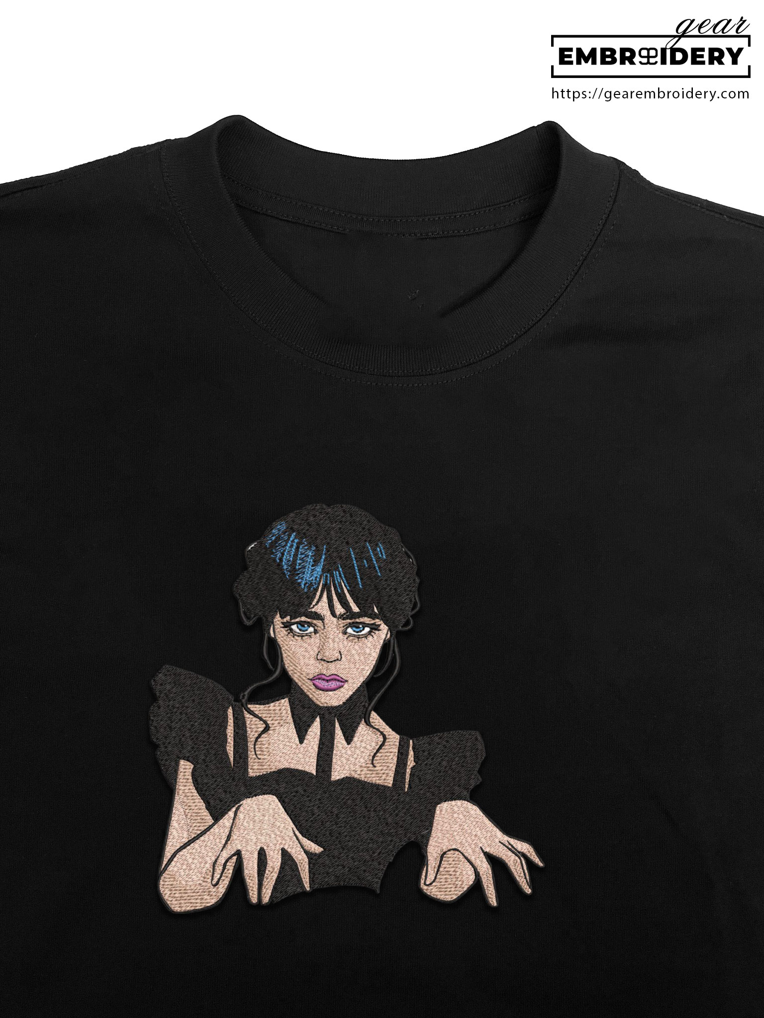 Wednesday wednesday Embroidered Personalized Embroidered T Shirt Sweatshirt Hoodie Clothing MS062