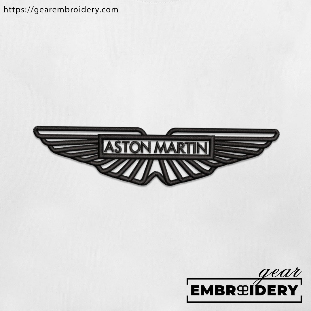Aston martin logo Embroidered Personalized Embroidered T Shirt Sweatshirt Hoodie Clothing C002