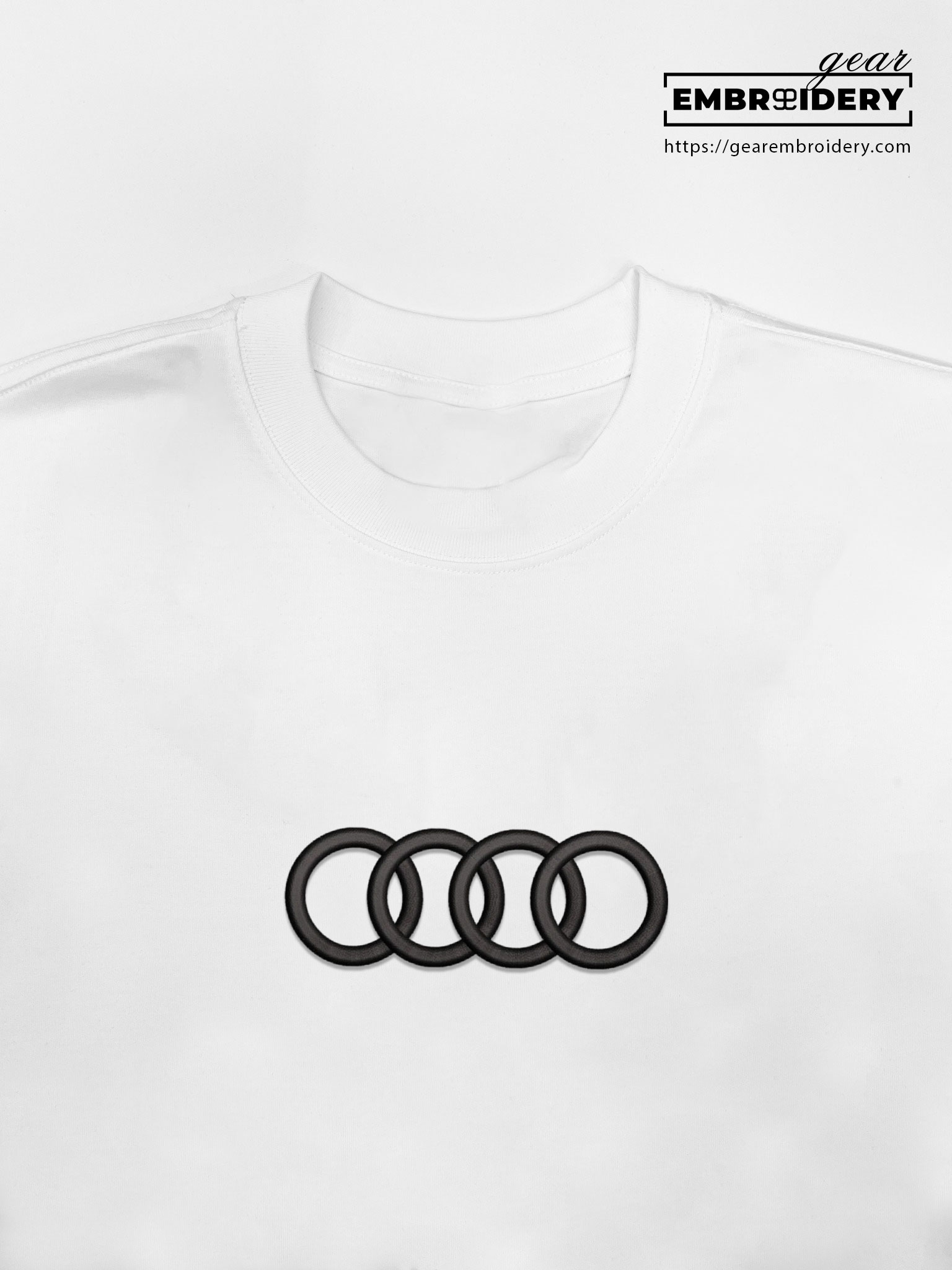 Audi logo Embroidered Personalized Embroidered T Shirt Sweatshirt Hoodie Clothing C003