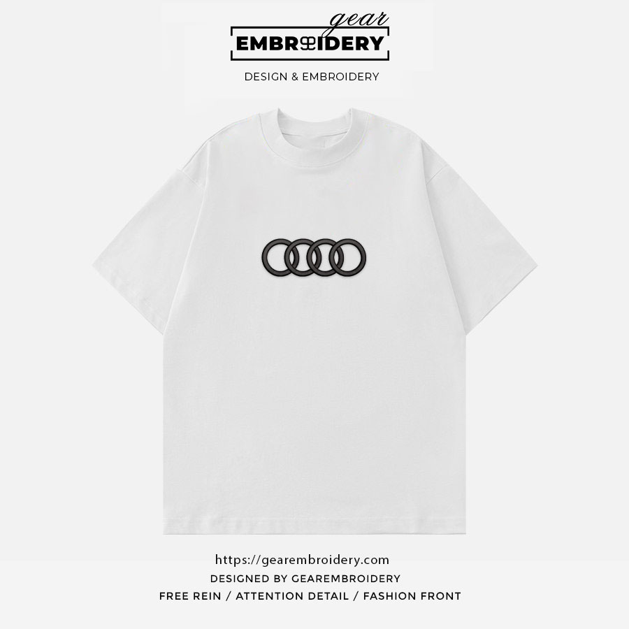 Audi logo Embroidered Personalized Embroidered T Shirt Sweatshirt Hoodie Clothing C003