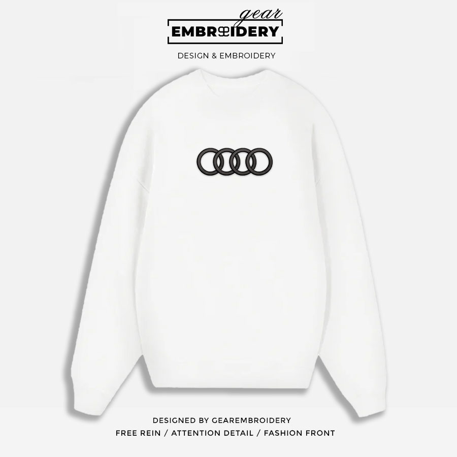 Audi logo Embroidered Personalized Embroidered T Shirt Sweatshirt Hoodie Clothing C003