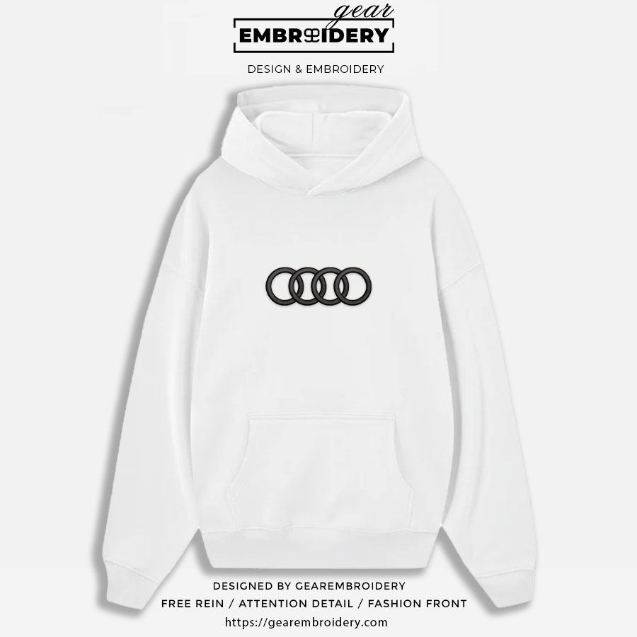 Audi logo Embroidered Personalized Embroidered T Shirt Sweatshirt Hoodie Clothing C003