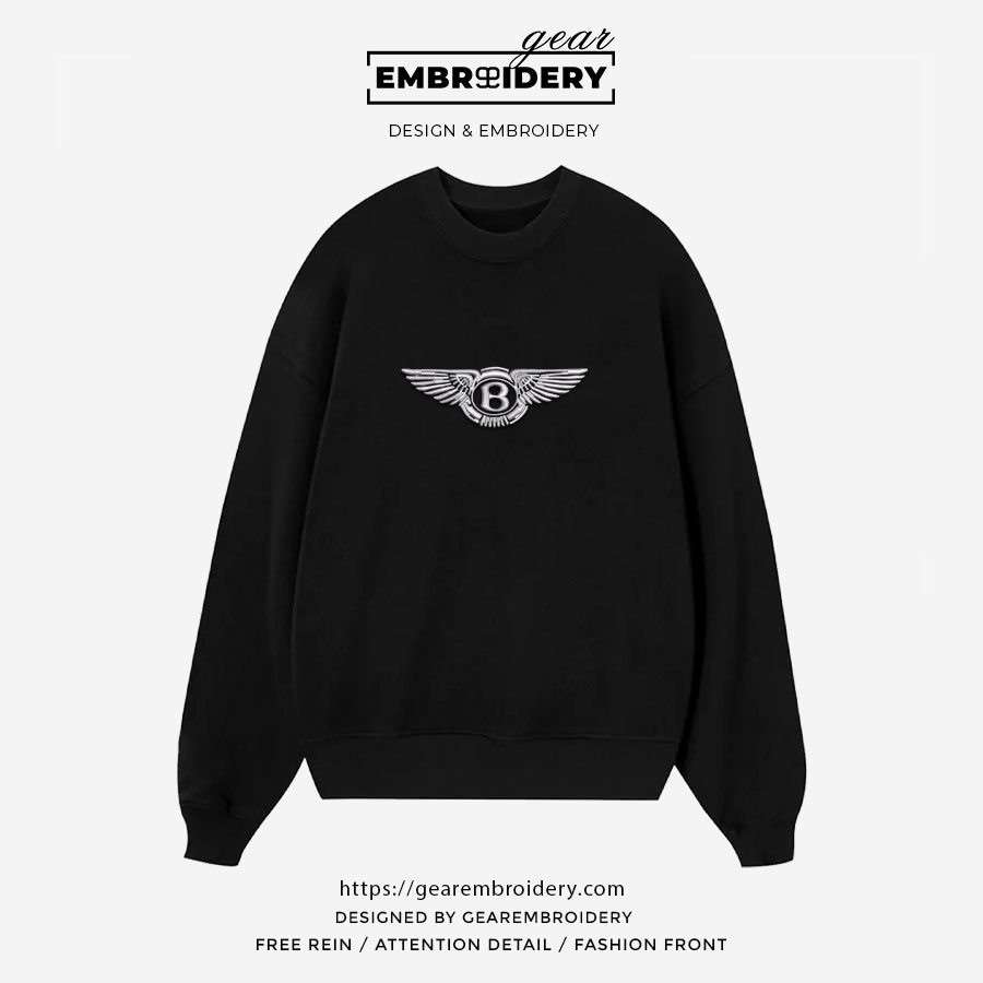 Bentley logo Embroidered Personalized Embroidered T Shirt Sweatshirt Hoodie Clothing C004