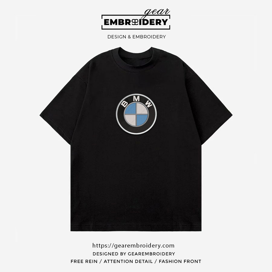 Bmw logo Embroidered Personalized Embroidered T Shirt Sweatshirt Hoodie Clothing C007