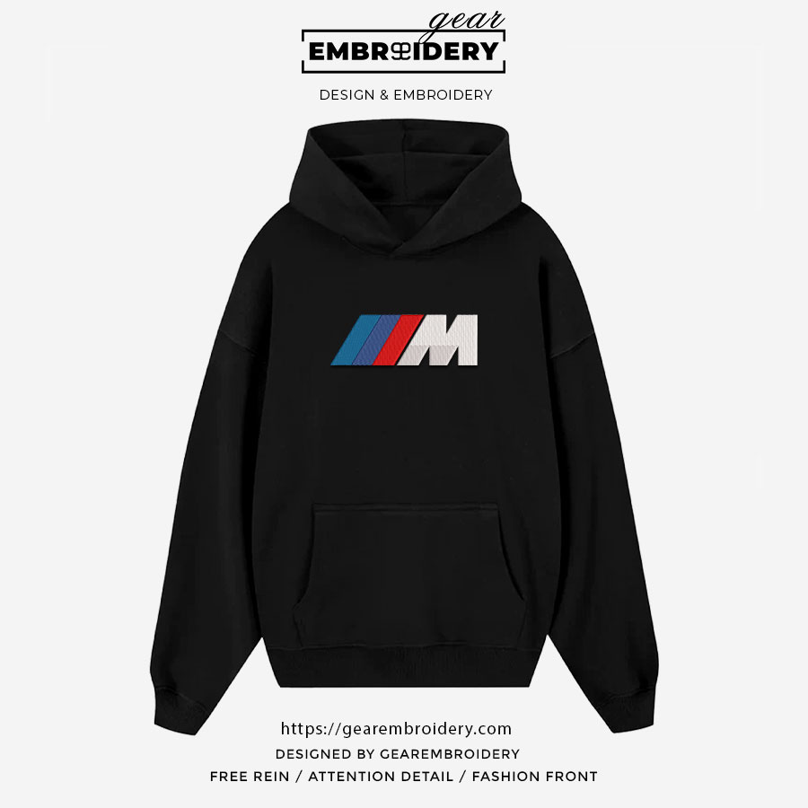 Bmw m logo Embroidered Personalized Embroidered T Shirt Sweatshirt Hoodie Clothing C008