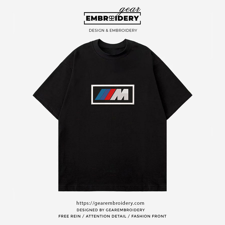 Bmw m logo Embroidered Personalized Embroidered T Shirt Sweatshirt Hoodie Clothing C009