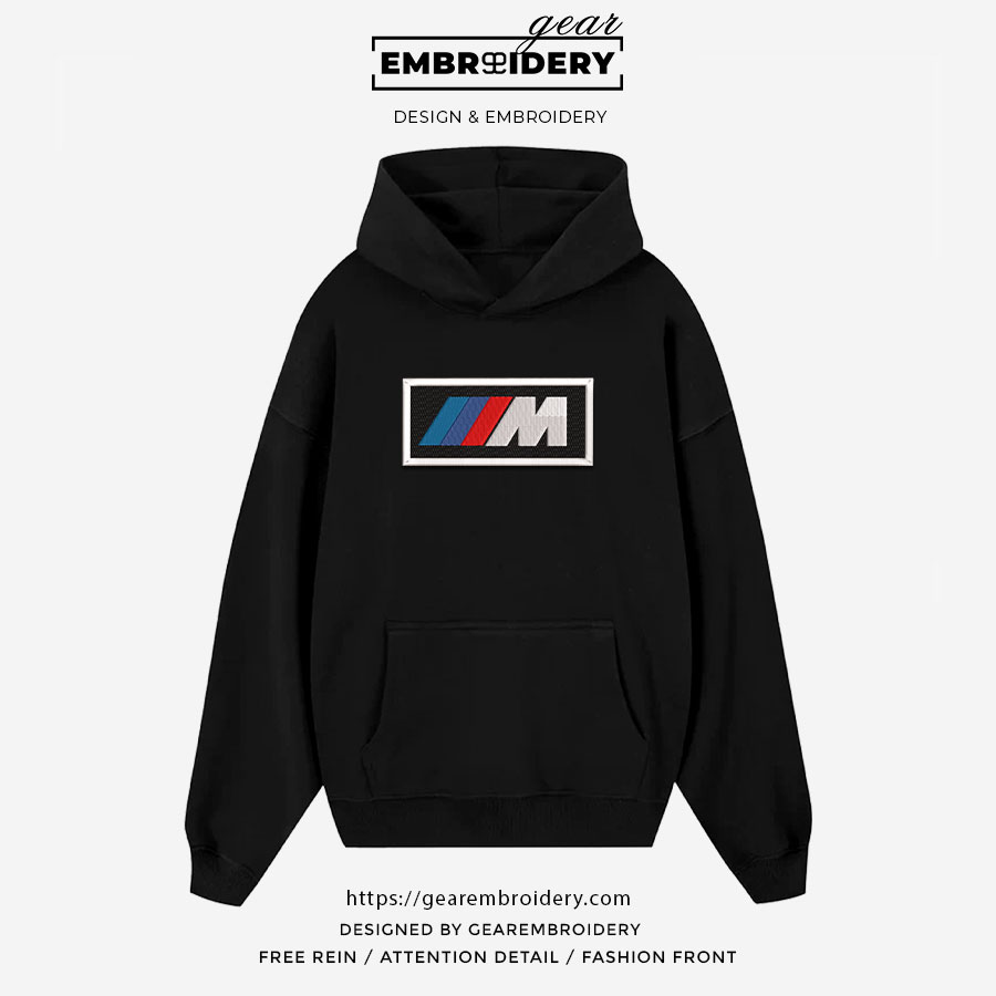 Bmw m logo Embroidered Personalized Embroidered T Shirt Sweatshirt Hoodie Clothing C009
