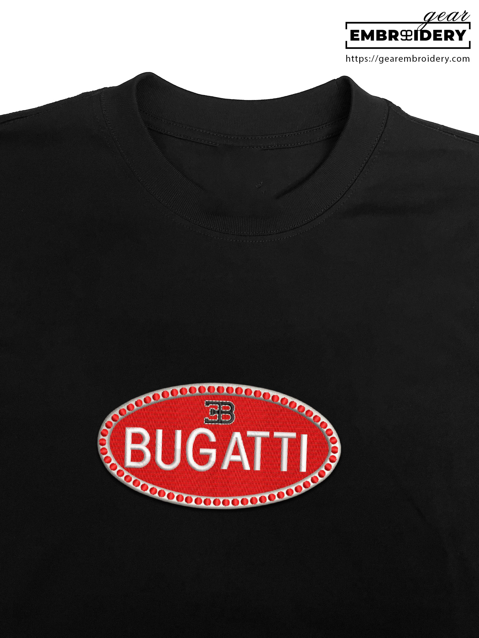 Bugatti logo Embroidered Personalized Embroidered T Shirt Sweatshirt Hoodie Clothing C011