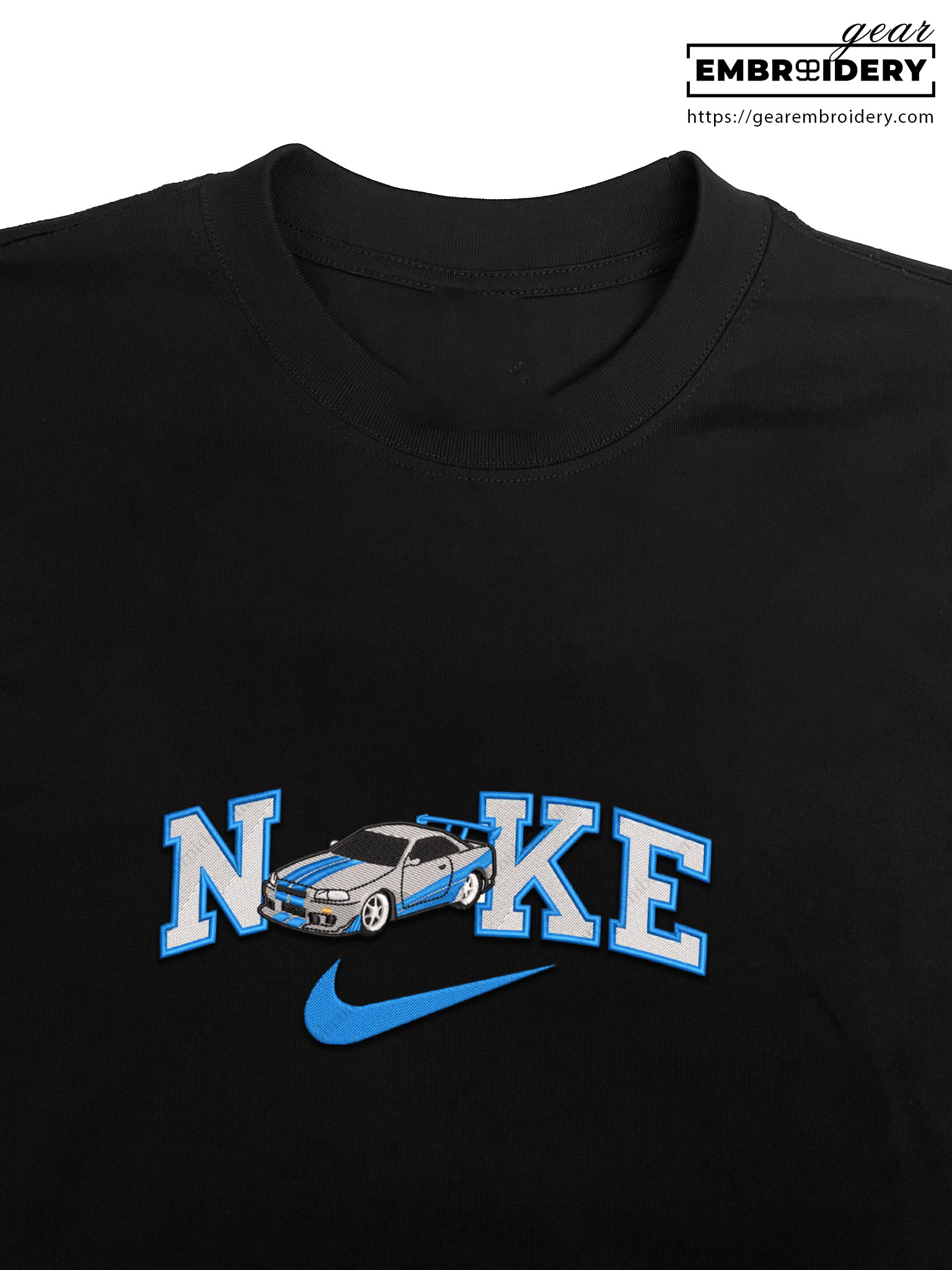 Car nike Embroidered Personalized Embroidered T Shirt Sweatshirt Hoodie Clothing C015