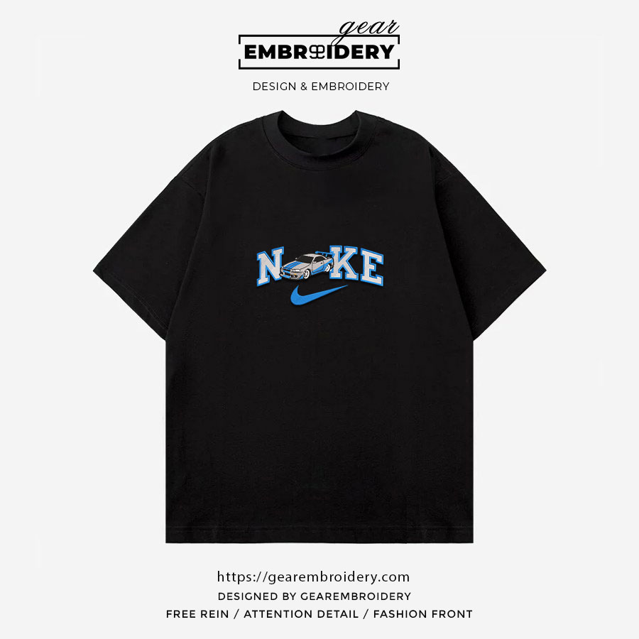 Car nike Embroidered Personalized Embroidered T Shirt Sweatshirt Hoodie Clothing C015