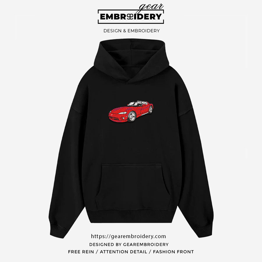 Dodge viper Embroidered Personalized Embroidered T Shirt Sweatshirt Hoodie Clothing C018
