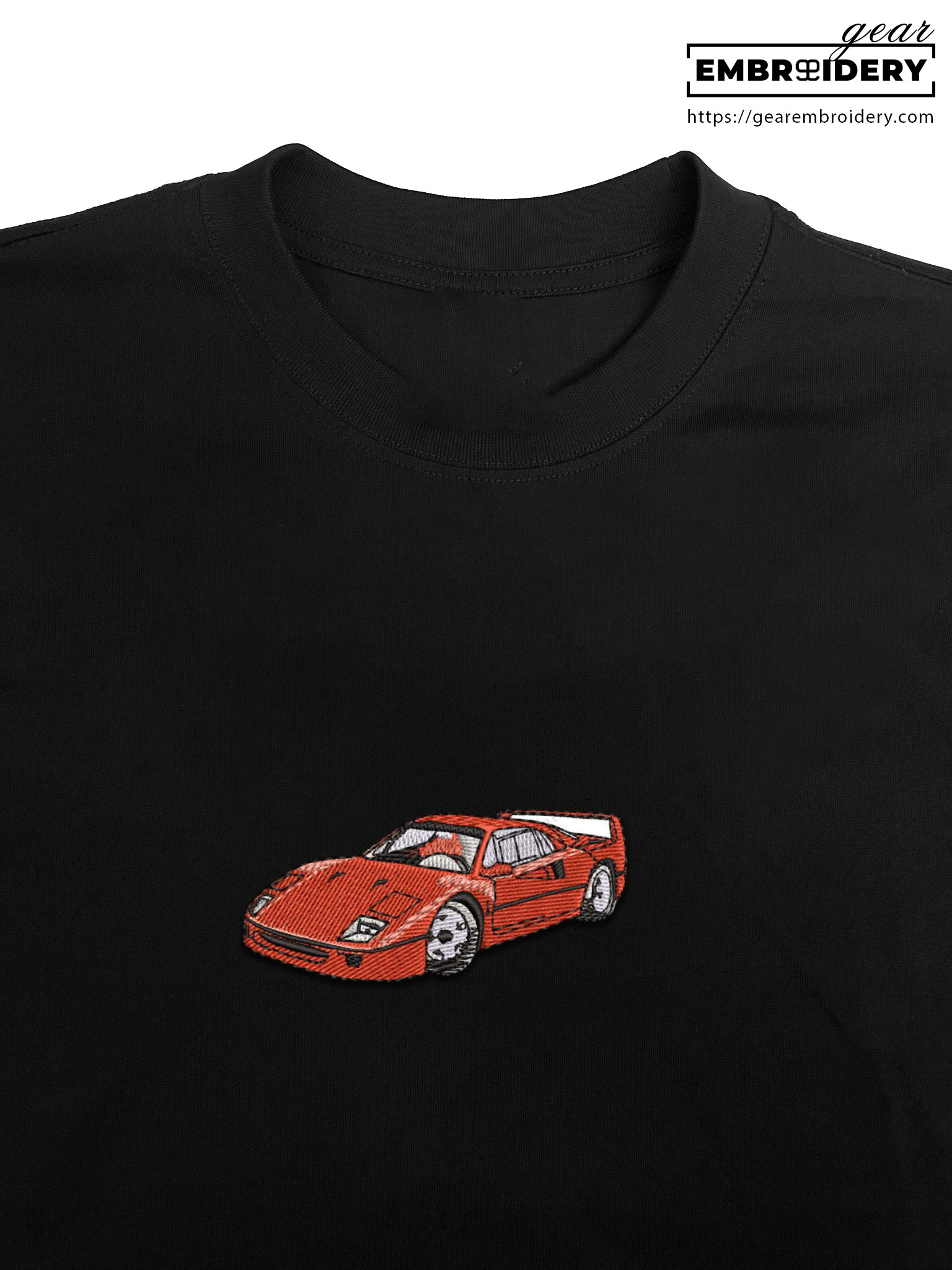 Ferrari f40 Embroidered Personalized Embroidered T Shirt Sweatshirt Hoodie Clothing C019