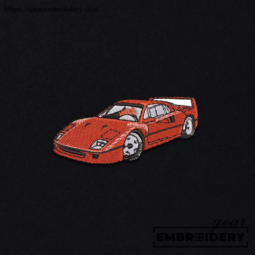 Ferrari f40 Embroidered Personalized Embroidered T Shirt Sweatshirt Hoodie Clothing C019
