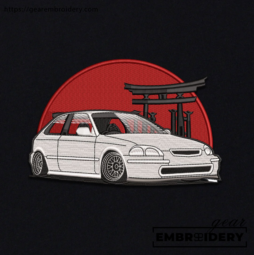 Honda civic Embroidered Personalized Embroidered T Shirt Sweatshirt Hoodie Clothing C022