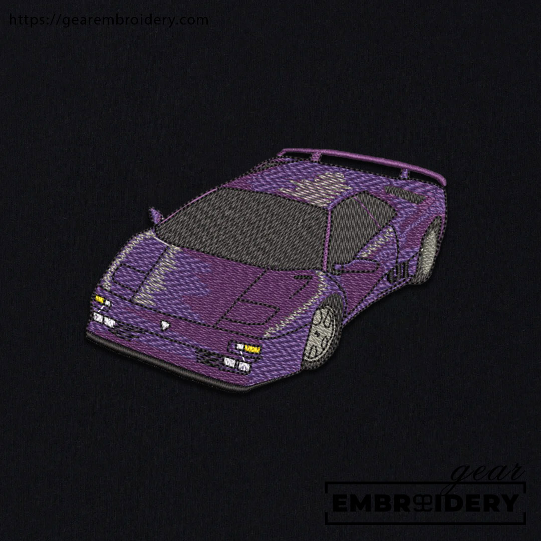 Lamborghini diablo Embroidered Personalized Embroidered T Shirt Sweatshirt Hoodie Clothing C025
