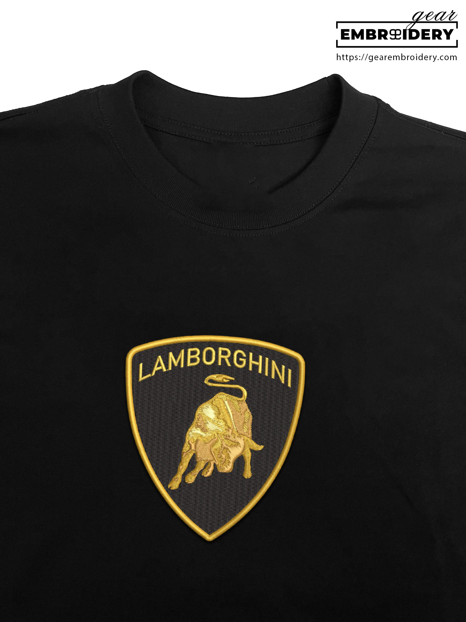Lamborghini logo Embroidered Personalized Embroidered T Shirt Sweatshirt Hoodie Clothing C027