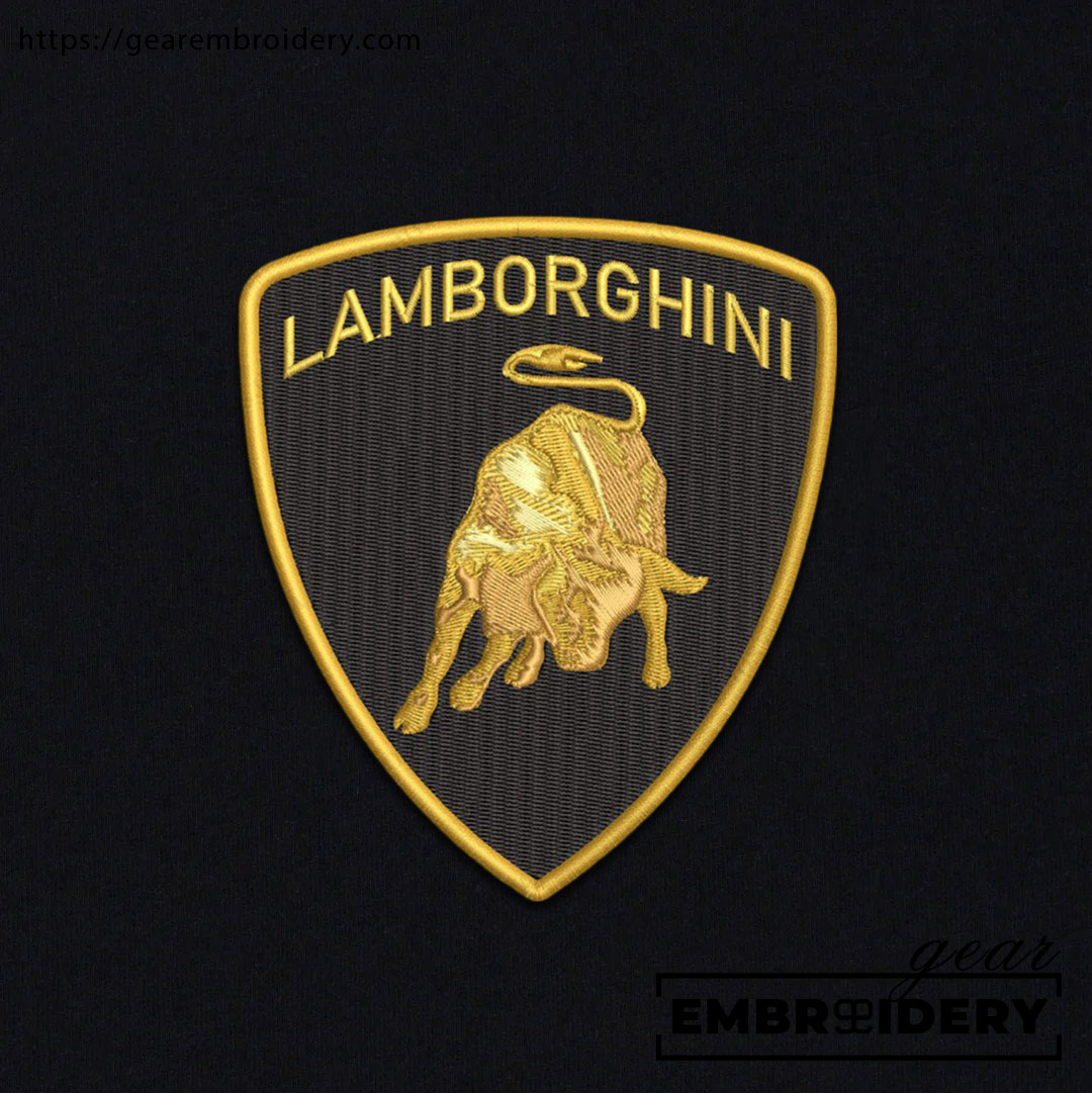 Lamborghini logo Embroidered Personalized Embroidered T Shirt Sweatshirt Hoodie Clothing C027