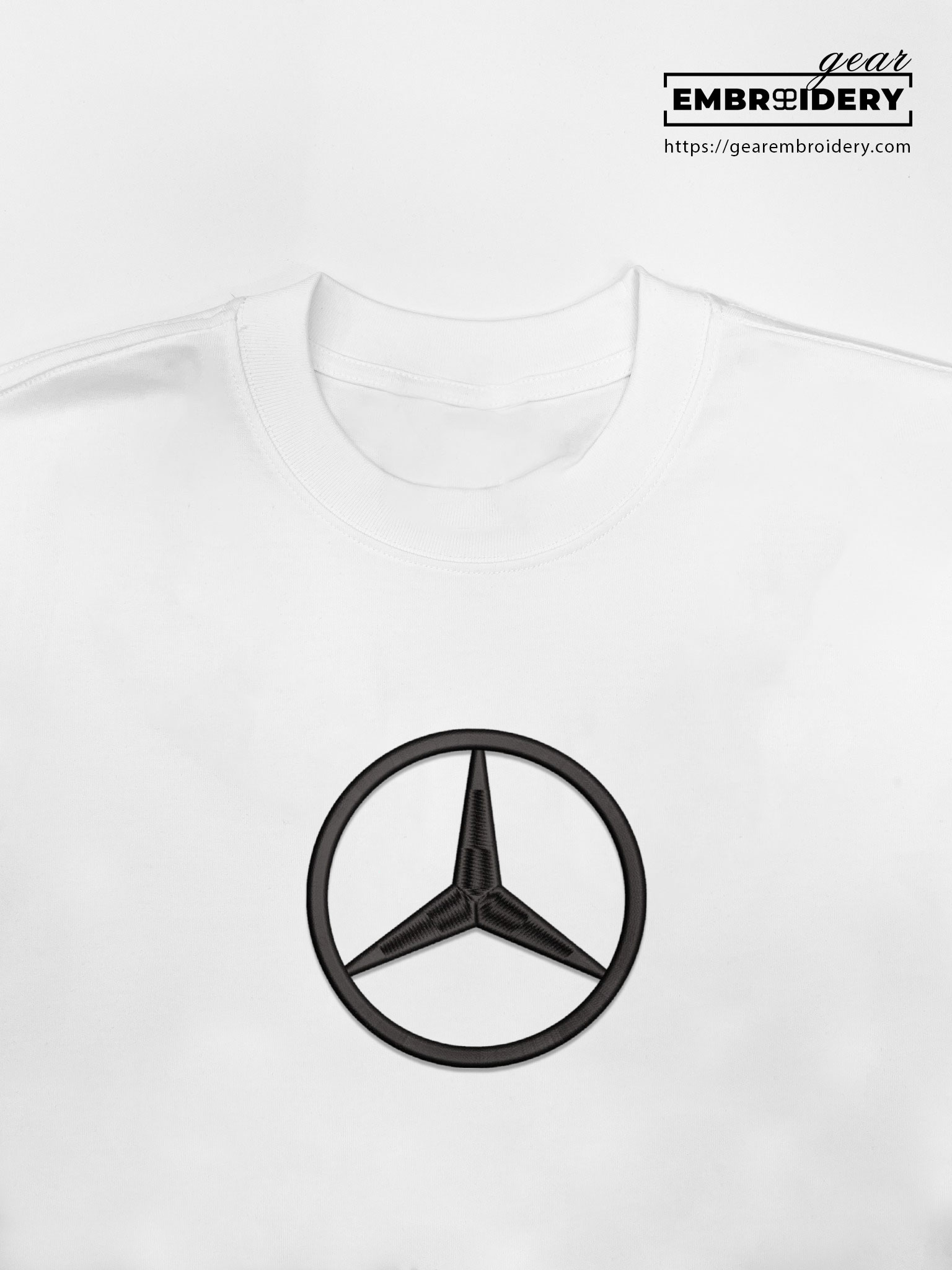 Mercedes logo Embroidered Personalized Embroidered T Shirt Sweatshirt Hoodie Clothing C032