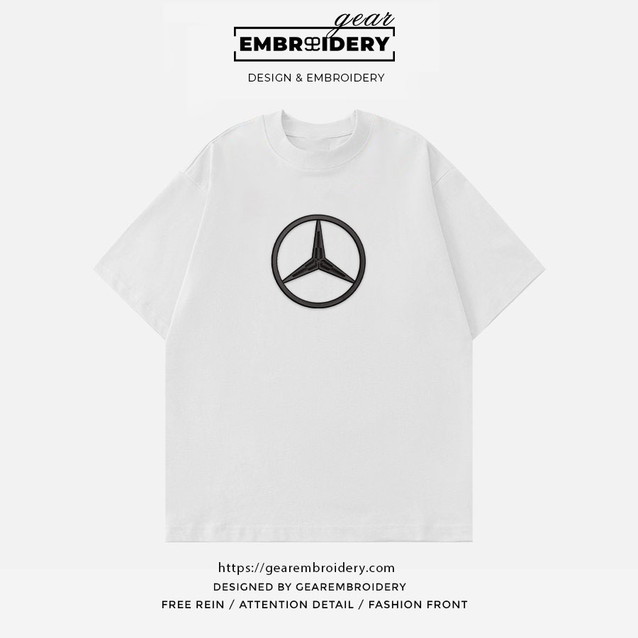Mercedes logo Embroidered Personalized Embroidered T Shirt Sweatshirt Hoodie Clothing C032