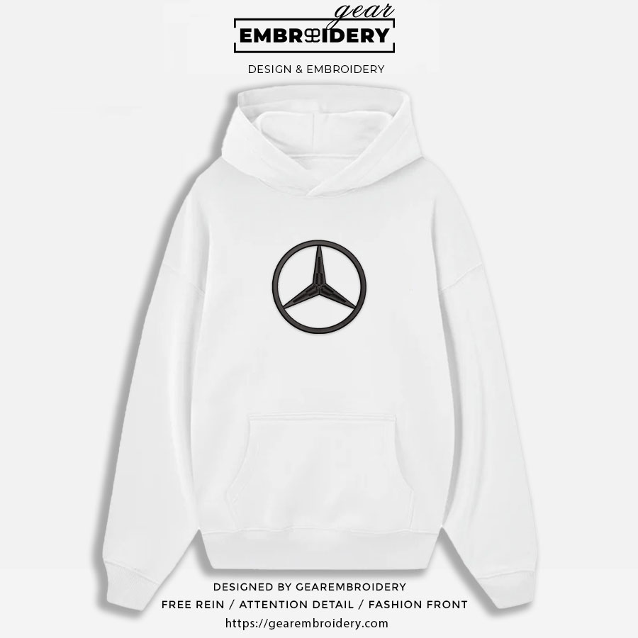 Mercedes logo Embroidered Personalized Embroidered T Shirt Sweatshirt Hoodie Clothing C032
