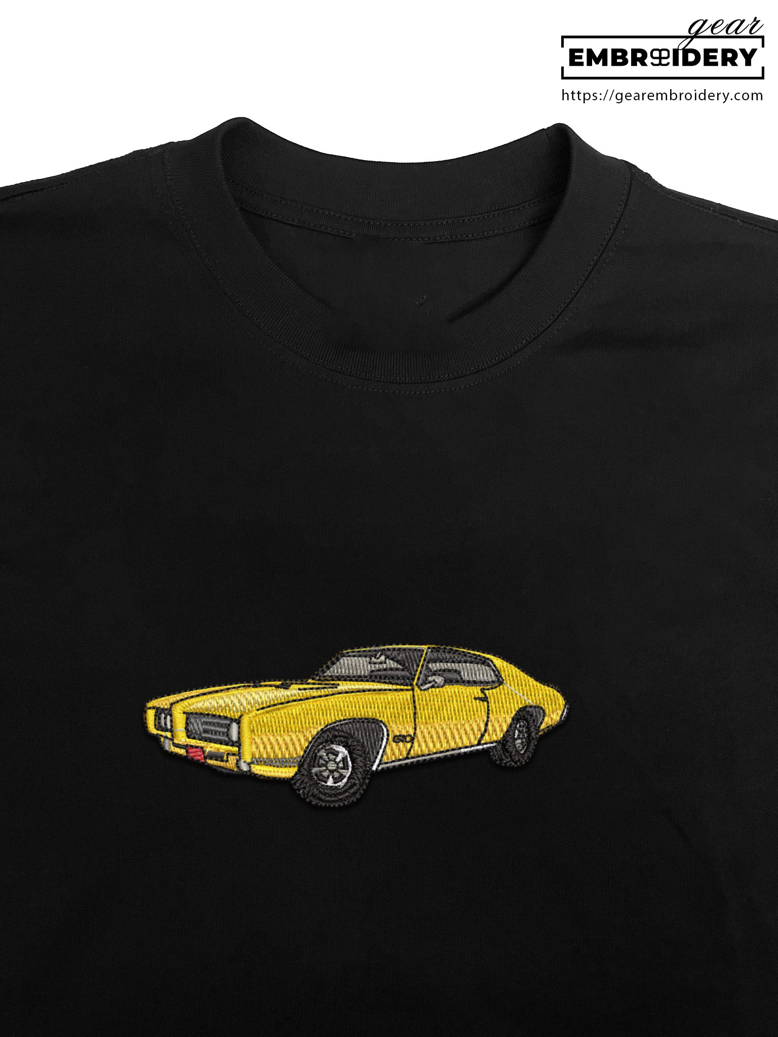 Muscle car Embroidered Personalized Embroidered T Shirt Sweatshirt Hoodie Clothing C034