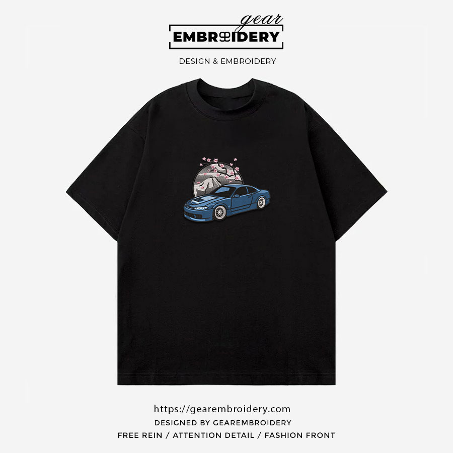 Nissan blue Embroidered Personalized Embroidered T Shirt Sweatshirt Hoodie Clothing C036