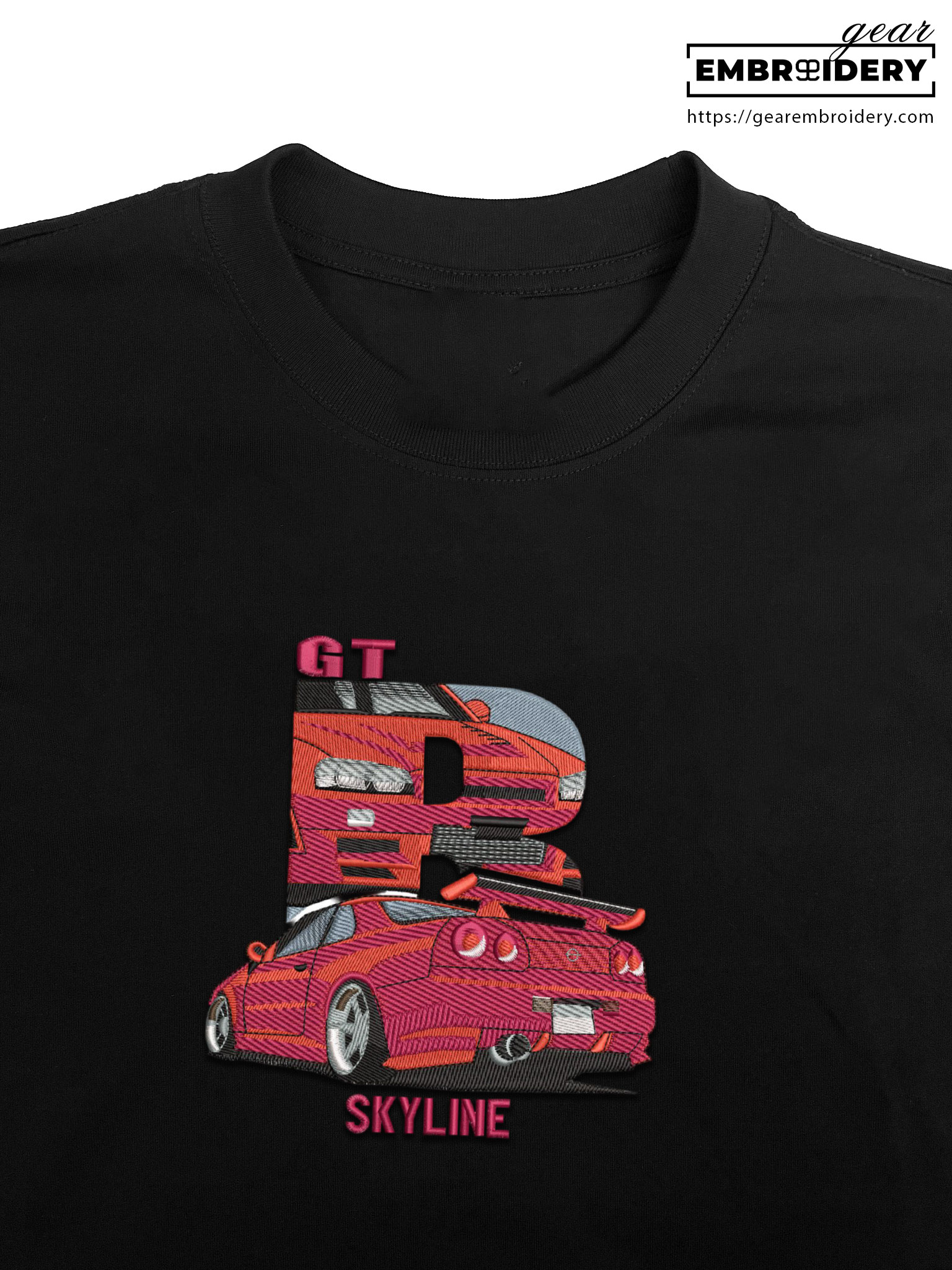 Nissan gt skyline Embroidered Personalized Embroidered T Shirt Sweatshirt Hoodie Clothing C038