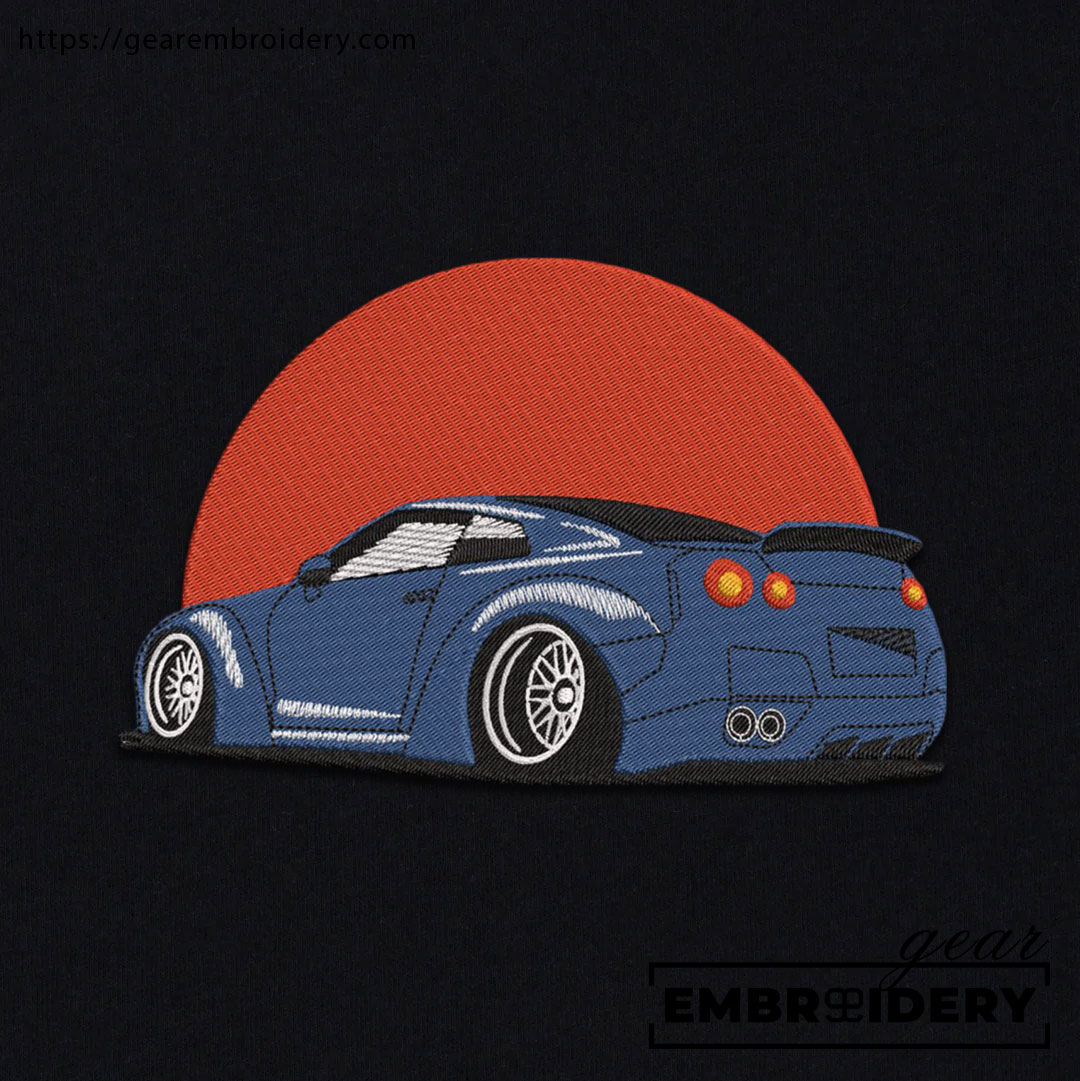 Nissan gtr Embroidered Personalized Embroidered T Shirt Sweatshirt Hoodie Clothing C039