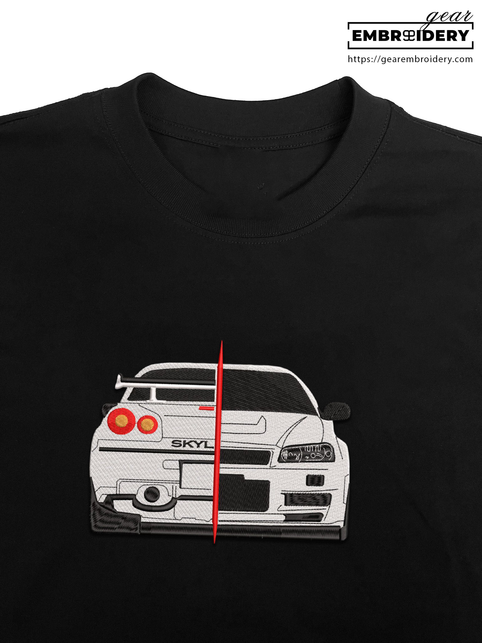 Nissan skyline r34 gtr Embroidered Personalized Embroidered T Shirt Sweatshirt Hoodie Clothing C042