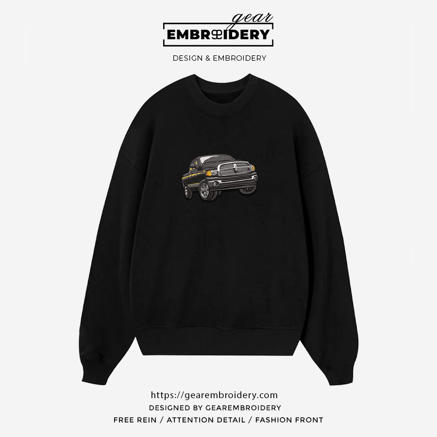 Pickup truck Embroidered Personalized Embroidered T Shirt Sweatshirt Hoodie Clothing C043