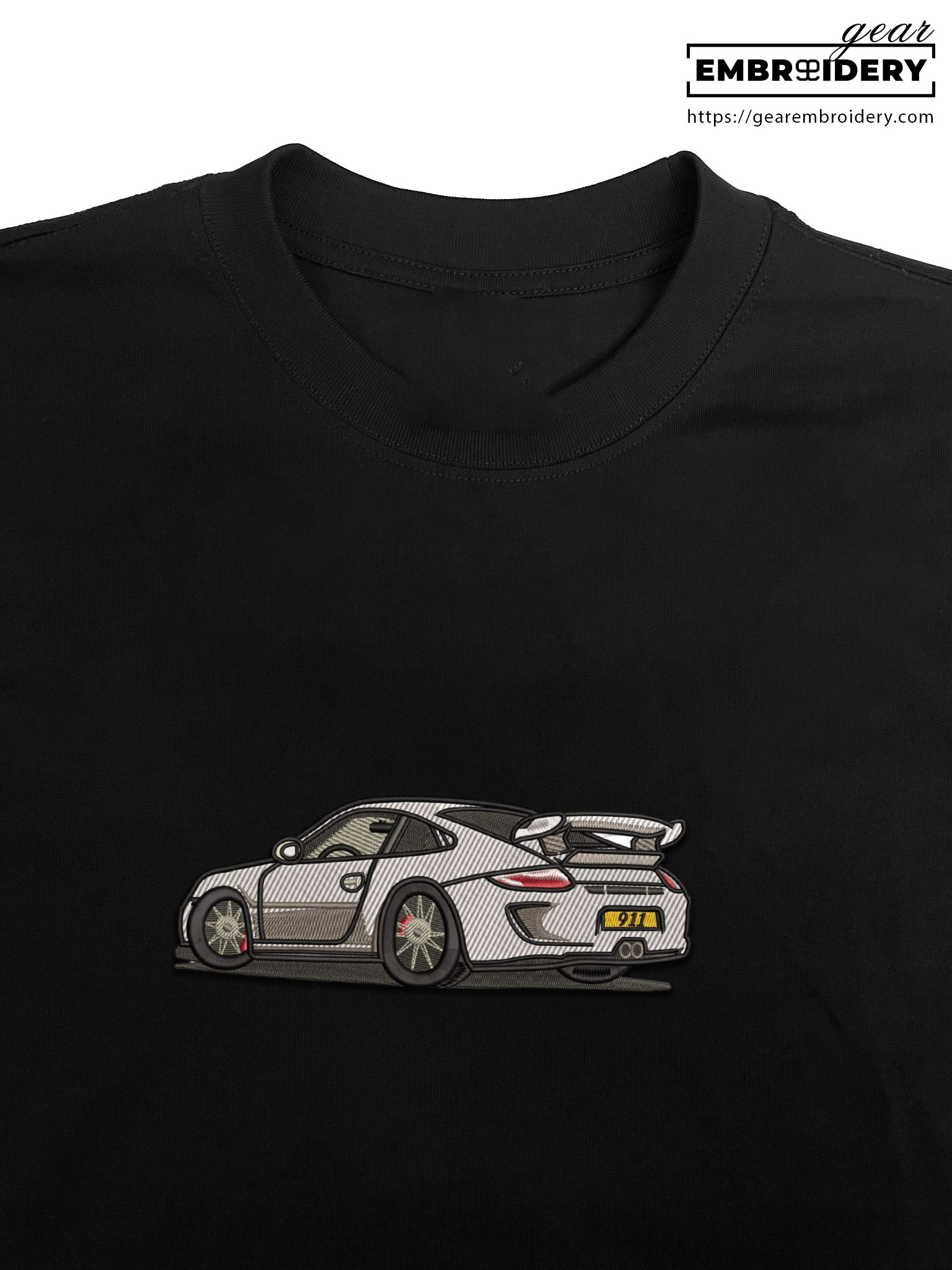Porsche 911 gt3 Embroidered Personalized Embroidered T Shirt Sweatshirt Hoodie Clothing C045