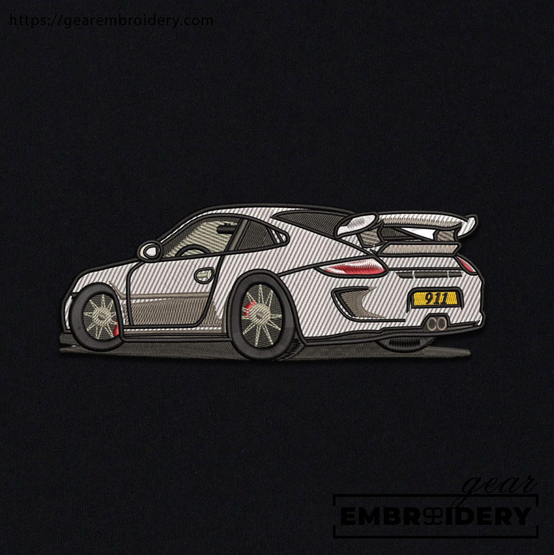 Porsche 911 gt3 Embroidered Personalized Embroidered T Shirt Sweatshirt Hoodie Clothing C045