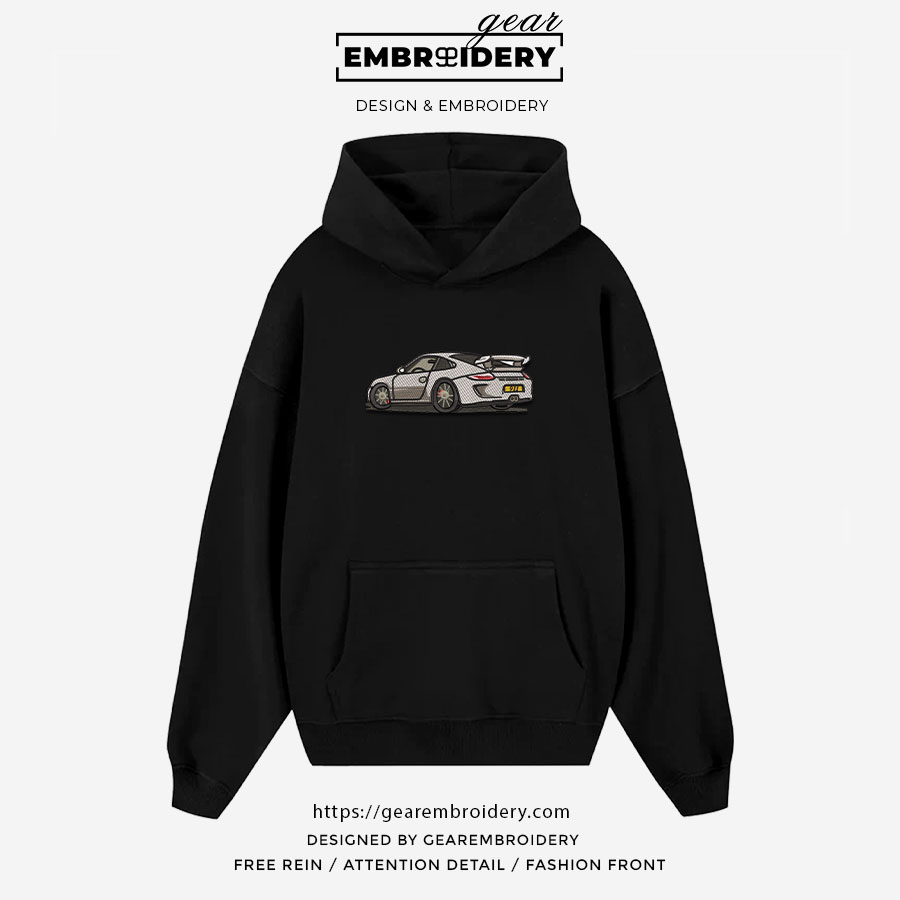 Porsche 911 gt3 Embroidered Personalized Embroidered T Shirt Sweatshirt Hoodie Clothing C045