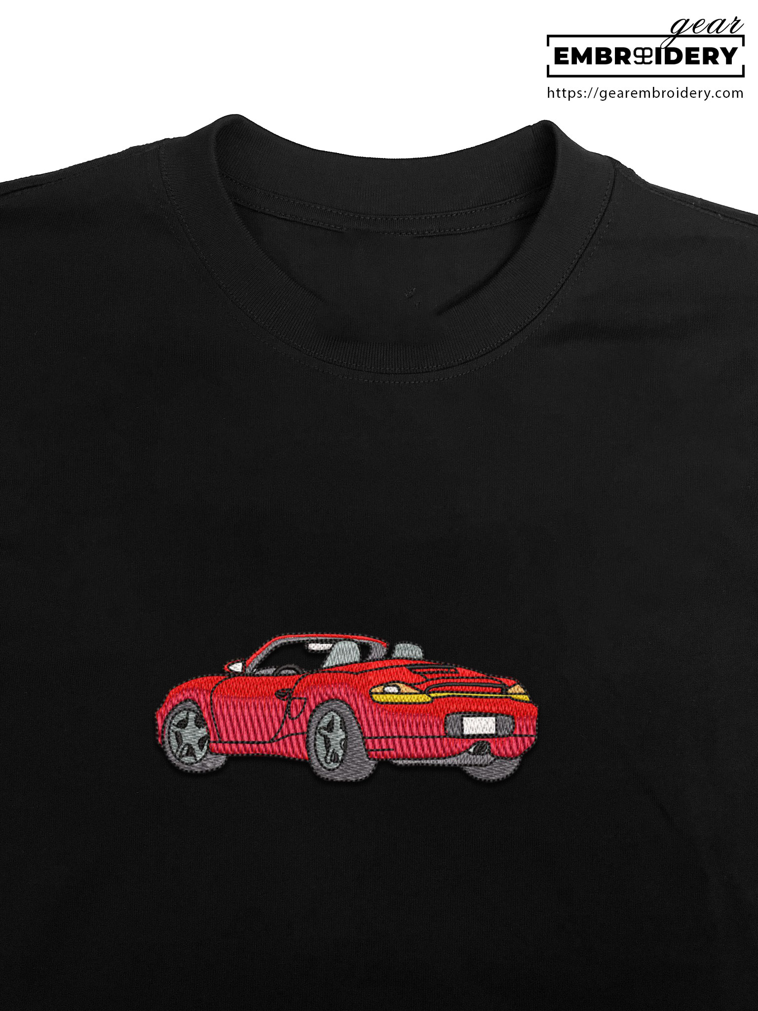 Porsche car Embroidered Personalized Embroidered T Shirt Sweatshirt Hoodie Clothing C047