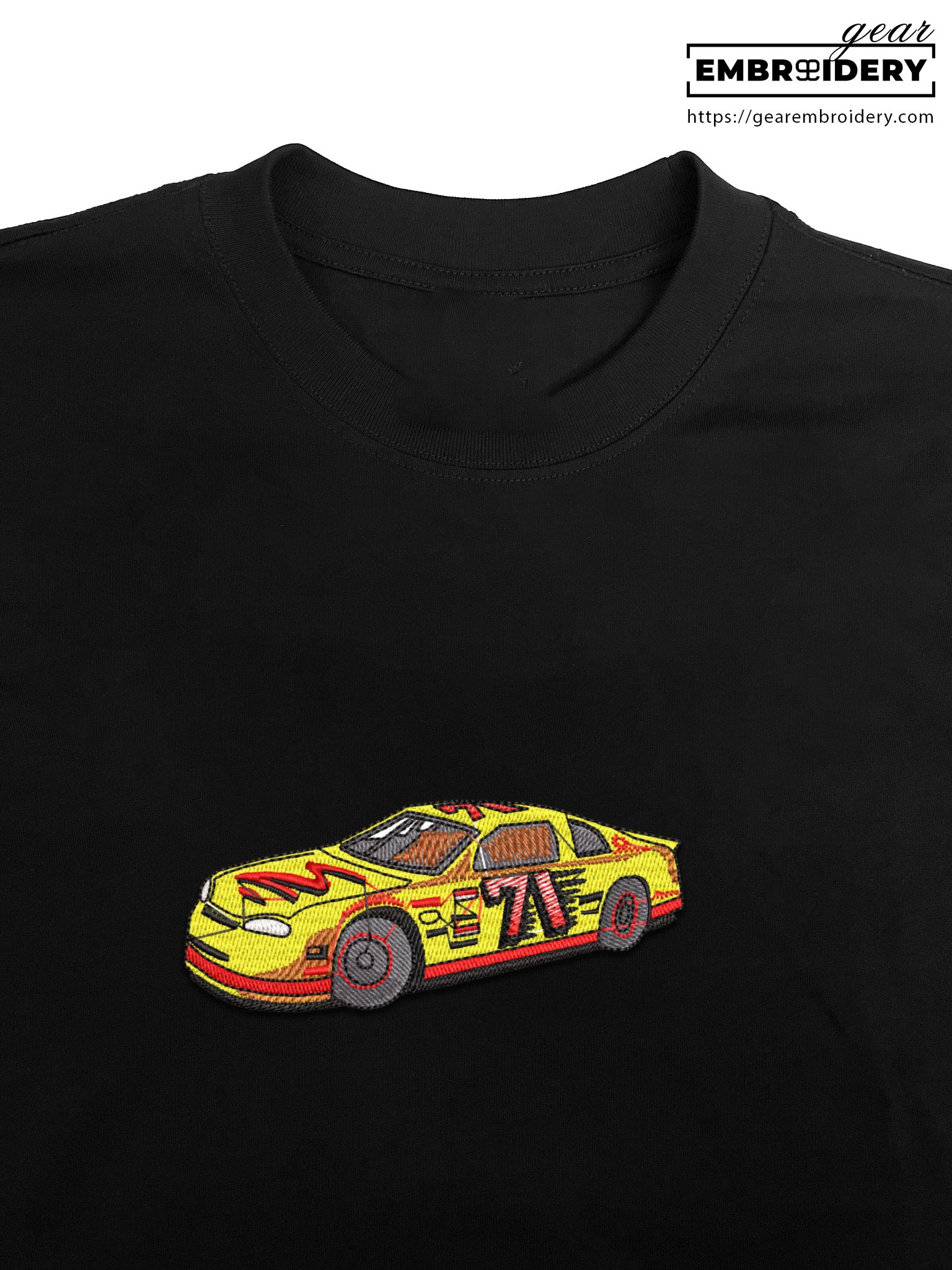 Racecar Embroidered Personalized Embroidered T Shirt Sweatshirt Hoodie Clothing C052