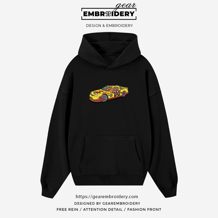 Racecar Embroidered Personalized Embroidered T Shirt Sweatshirt Hoodie Clothing C052