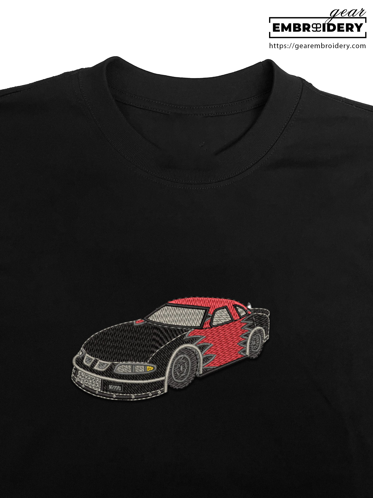 Racecar Embroidered Personalized Embroidered T Shirt Sweatshirt Hoodie Clothing C053