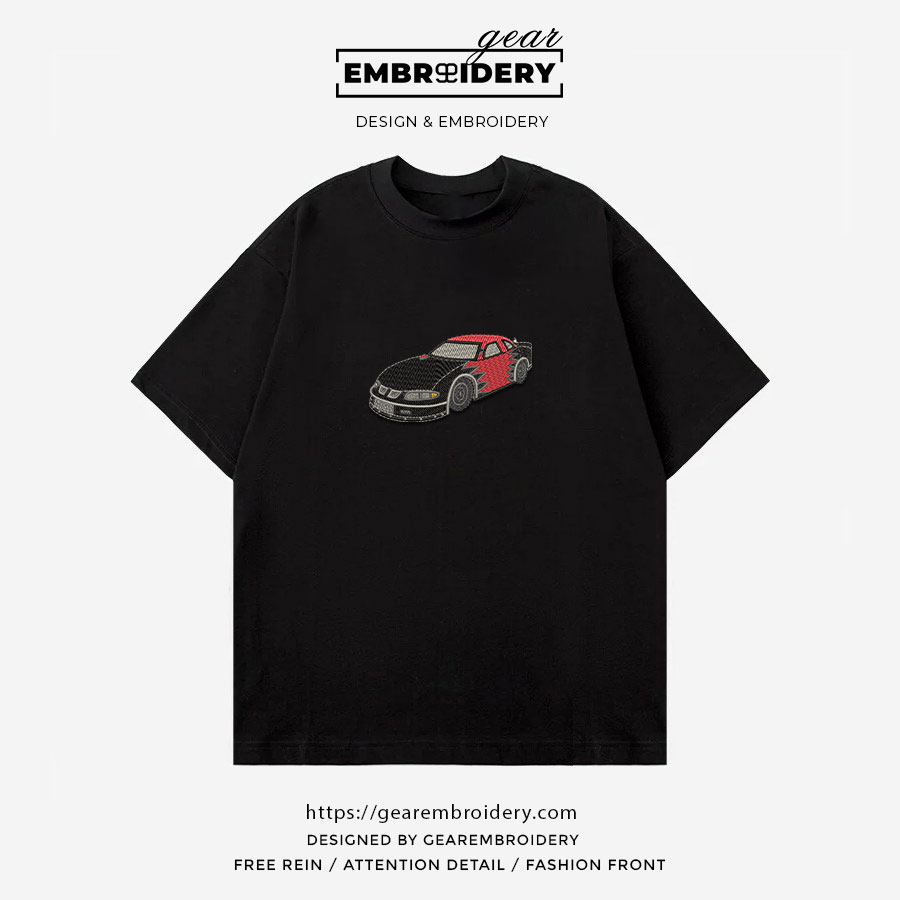 Racecar Embroidered Personalized Embroidered T Shirt Sweatshirt Hoodie Clothing C053