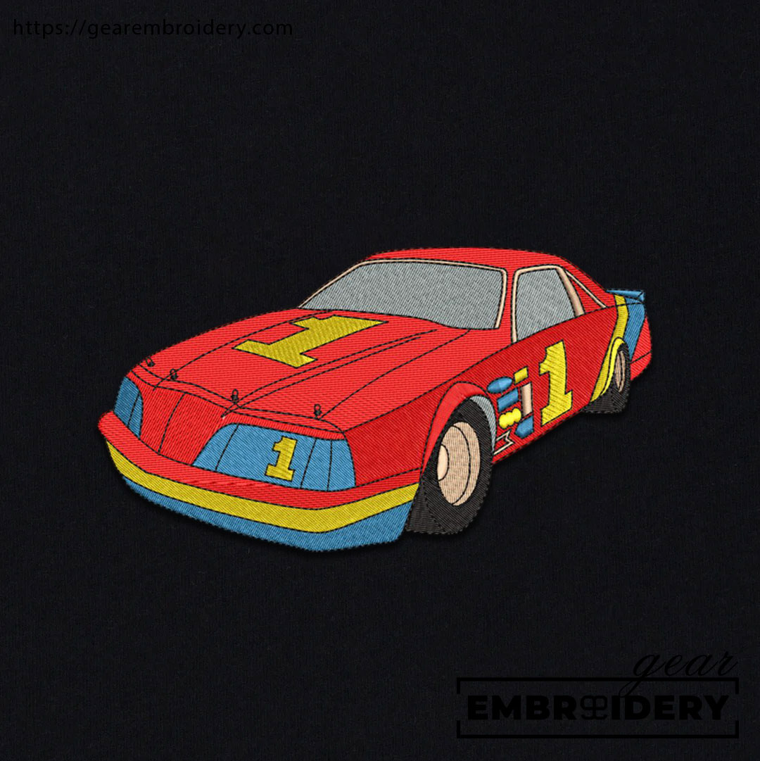 Racecar Embroidered Personalized Embroidered T Shirt Sweatshirt Hoodie Clothing C054