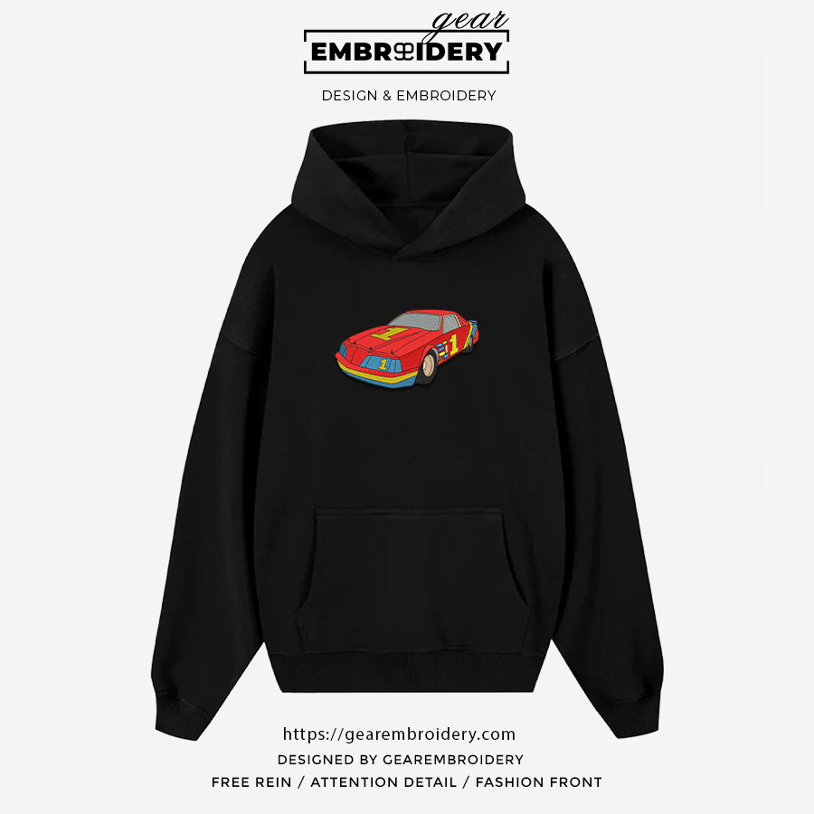 Racecar Embroidered Personalized Embroidered T Shirt Sweatshirt Hoodie Clothing C054