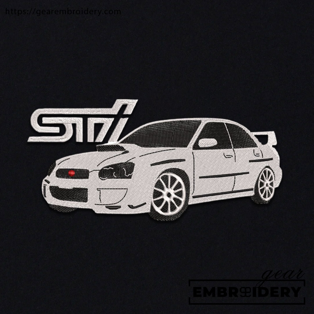 Subaru sti Embroidered Personalized Embroidered T Shirt Sweatshirt Hoodie Clothing C061