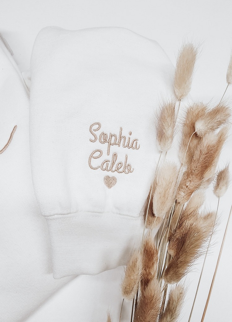 Mama Sweatshirt names Embroidered on Sleeve, Gift for Mom, Personalized Gift for Mom Hoodie T Shirt