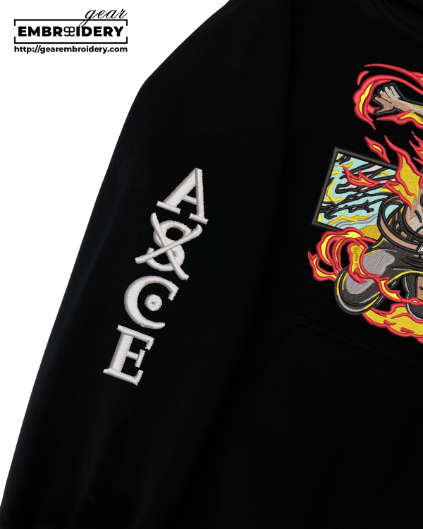 Ace x Whitebeard logo embroidered hoodie one piece anime limited edition OP1