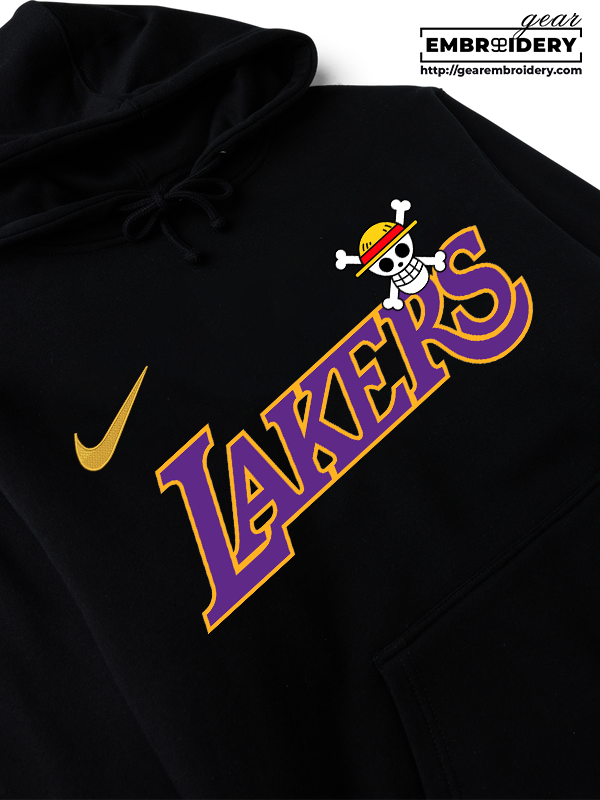 Los Angeles Lakers x One Piece Game Night Embroidered Logo Hoodie - LMT OP3