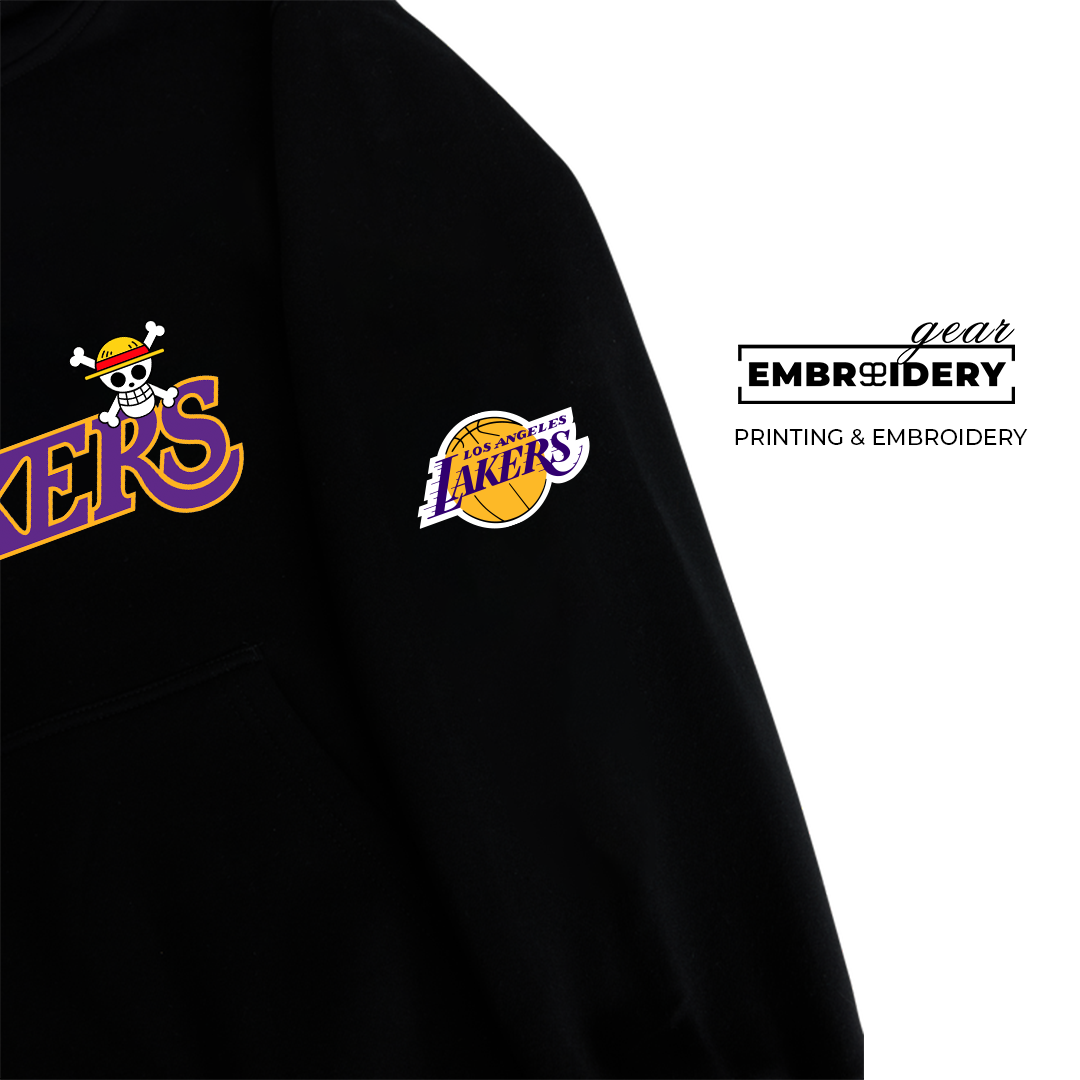 Los Angeles Lakers x One Piece Game Night Embroidered Logo Hoodie - LMT OP3