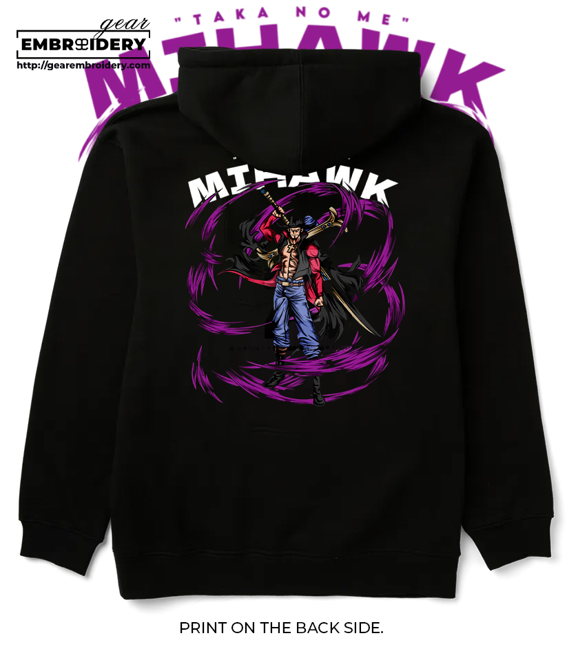 Mihawk One Piece anime Printing & Embroidered T Shirt Sweatshirt Hoodie Clothing OP99