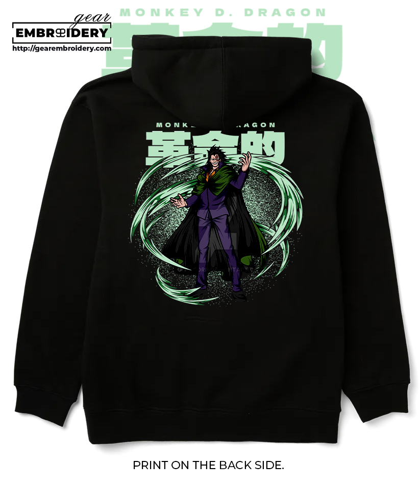 Monkey D. Dragon One Piece anime Printing & Embroidered T Shirt Sweatshirt Hoodie Clothing OP113