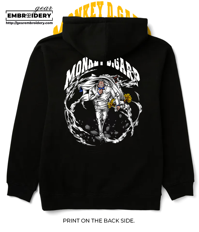Monkey D. Garp One Piece anime Printing & Embroidered T Shirt Sweatshirt Hoodie Clothing OP113