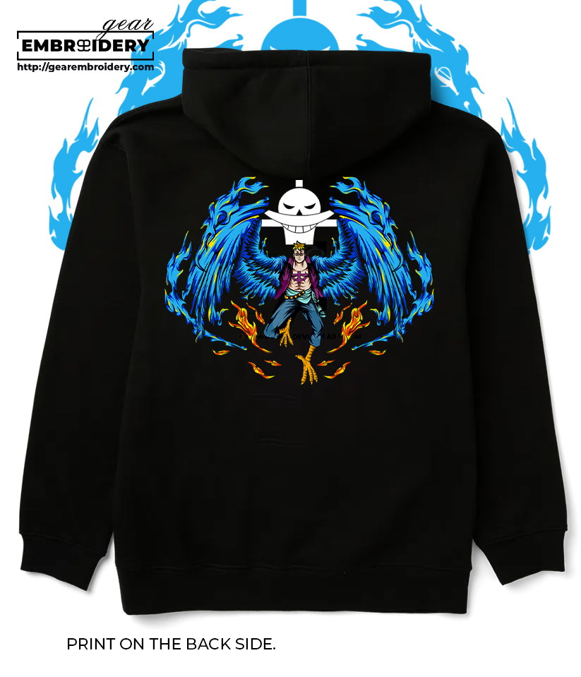 Marco One Piece anime Printing & Embroidered T Shirt Sweatshirt Hoodie Clothing OP116