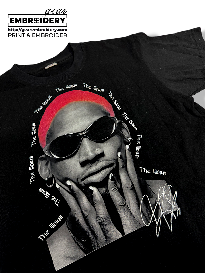 Dennis Rodman merch fan Print & Embroider NBA Logo T Shirt Sweatshirt Hoodie LMT194